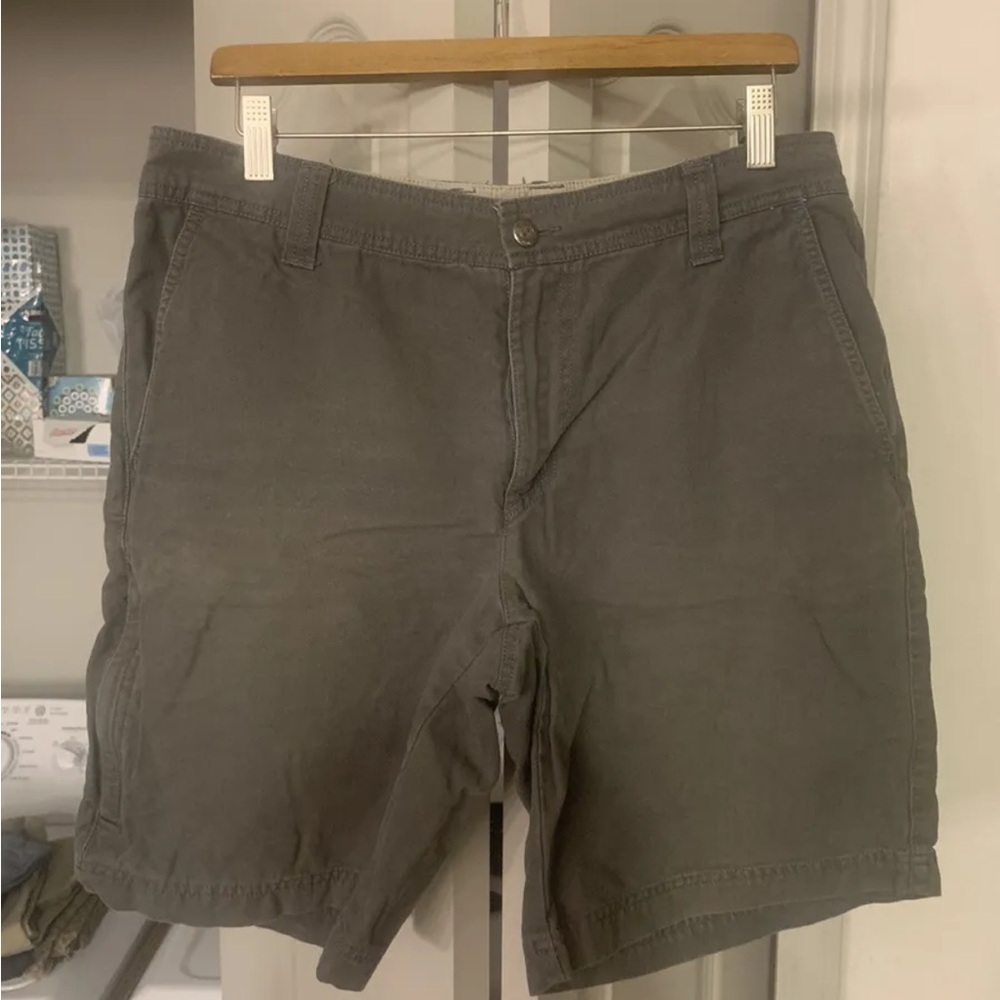 Columbia Regular Fit Utility Shorts Men's 34W 10L Gray Pockets